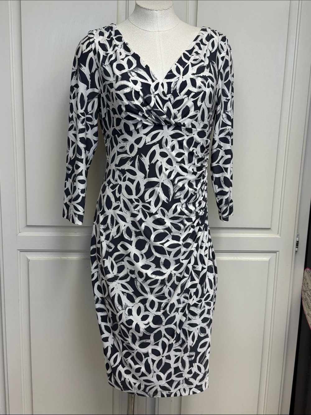 Two! 🤩🤩Lauren Ralph Lauren Black/White & Grey/White V neck Long Sleeve Dresses